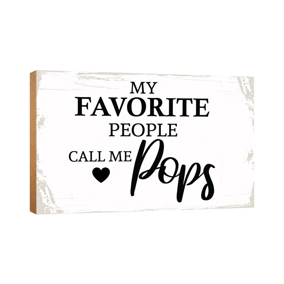 Wooden Table Top and Shelf Home Décor Gift for Grandfather - My Favorite People - LifeSong Milestones