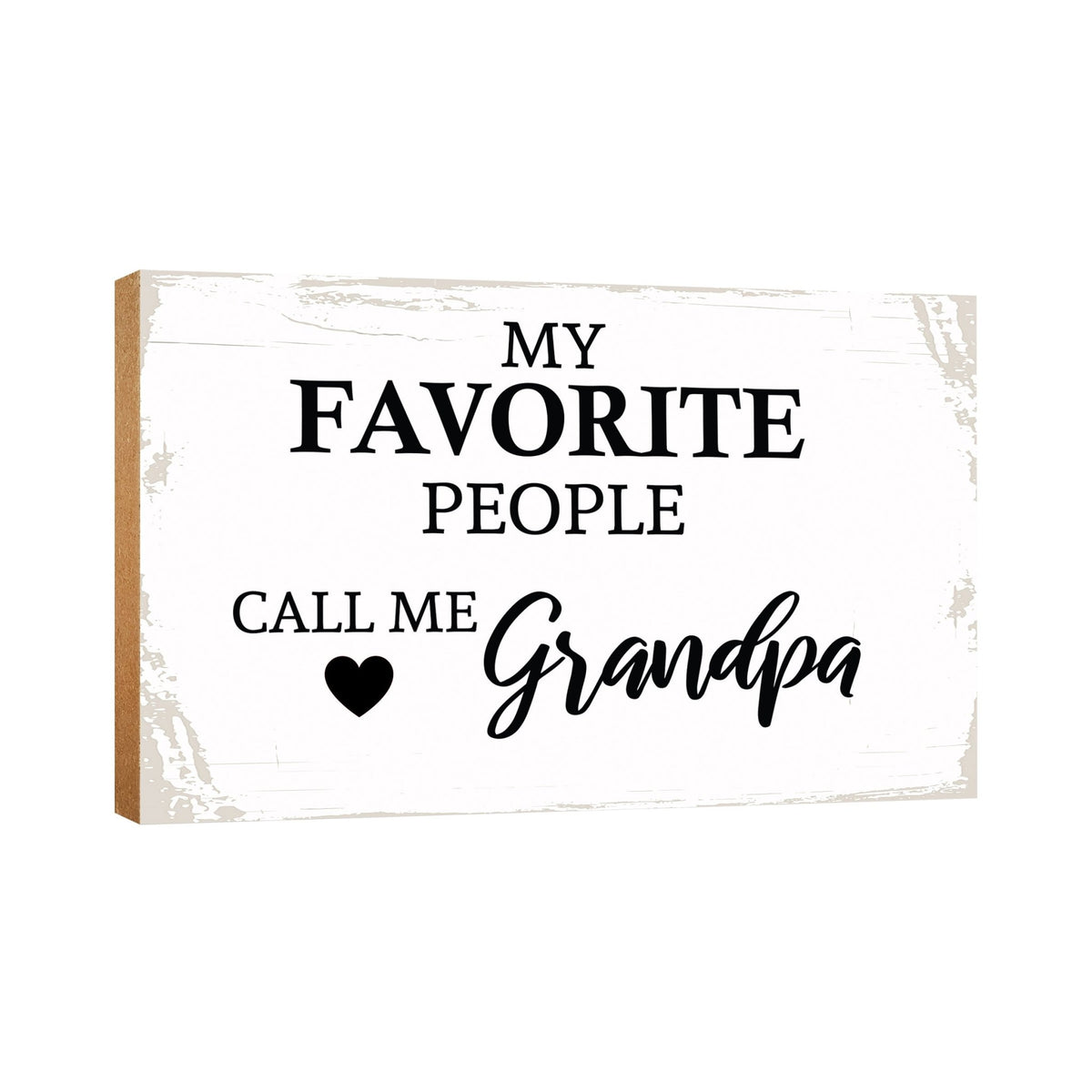 Wooden Table Top and Shelf Home Décor Gift for Grandfather - My Favorite People - LifeSong Milestones