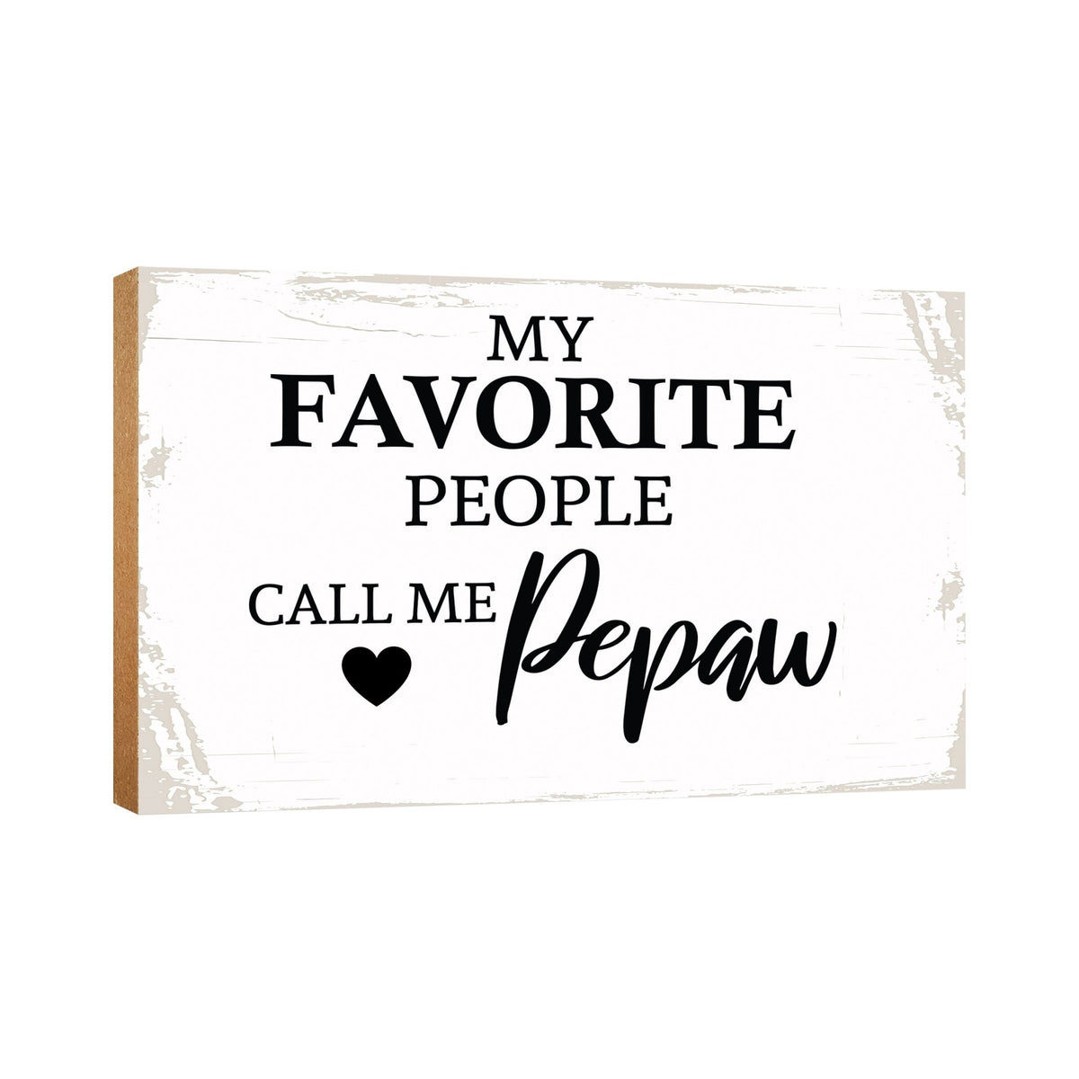 Wooden Table Top and Shelf Home Décor Gift for Grandfather - My Favorite People - LifeSong Milestones