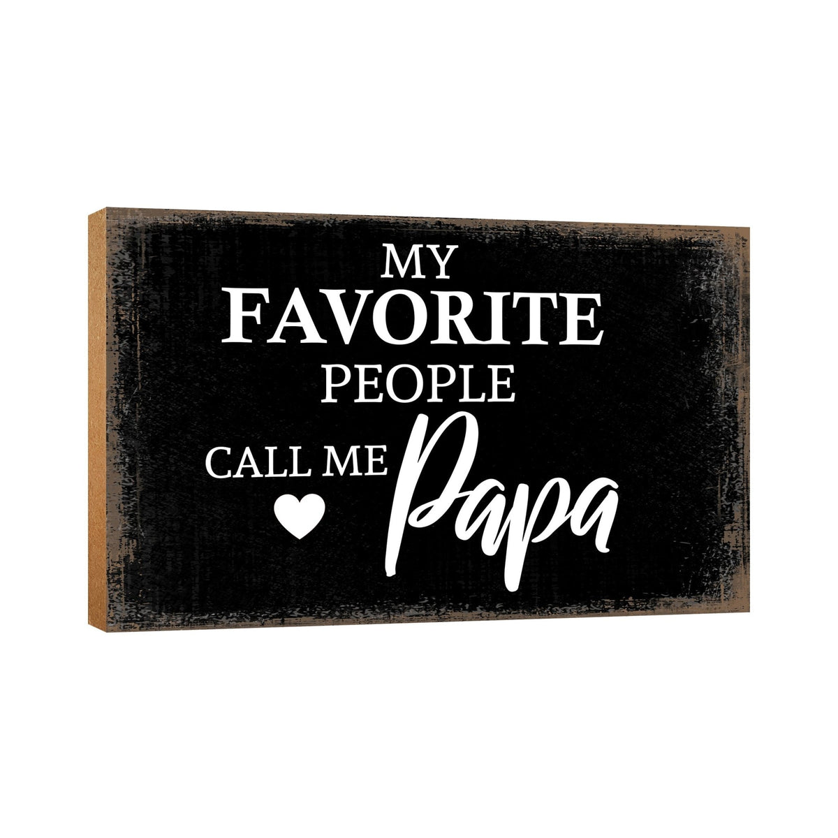 Wooden Table Top and Shelf Home Décor Gift for Grandfather - My Favorite People - LifeSong Milestones