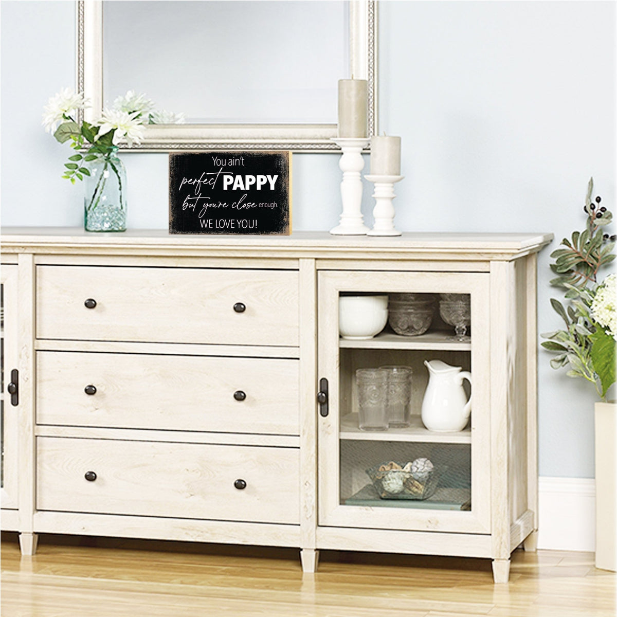 Wooden Table Top and Shelf Home Décor Gift for Grandfather - You Ain't Perfect - LifeSong Milestones