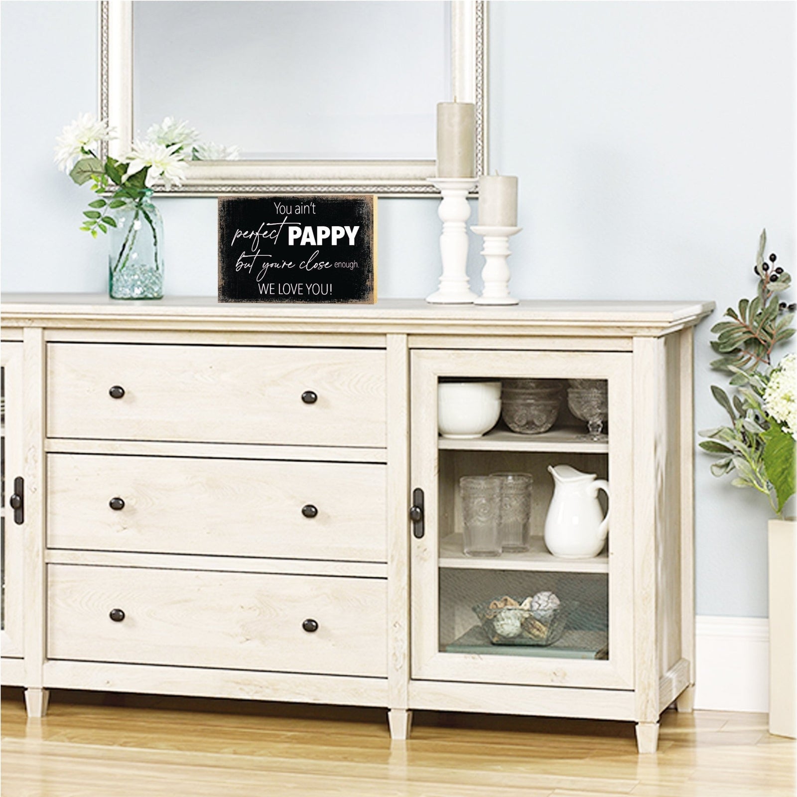 Wooden Table Top and Shelf Home Décor Gift for Grandfather - You Ain't Perfect - LifeSong Milestones