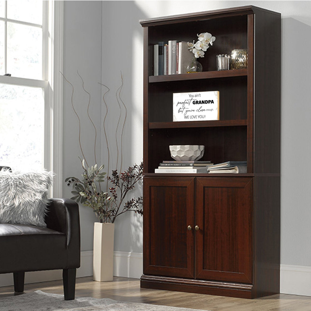 Wooden Table Top and Shelf Home Décor Gift for Grandfather - You Ain't Perfect - LifeSong Milestones