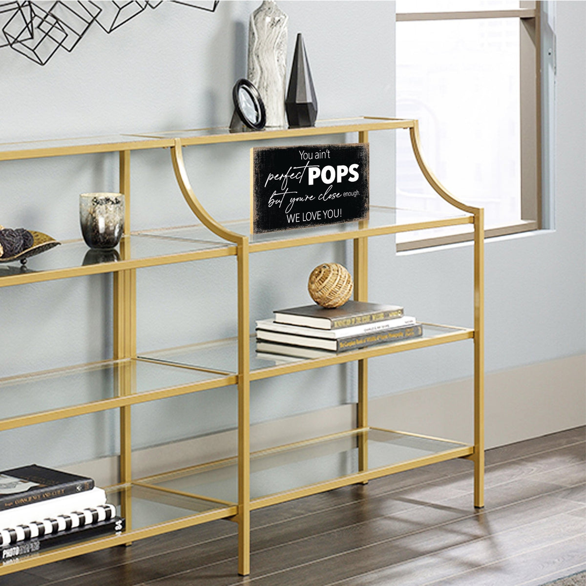 Wooden Table Top and Shelf Home Décor Gift for Grandfather - You Ain't Perfect - LifeSong Milestones