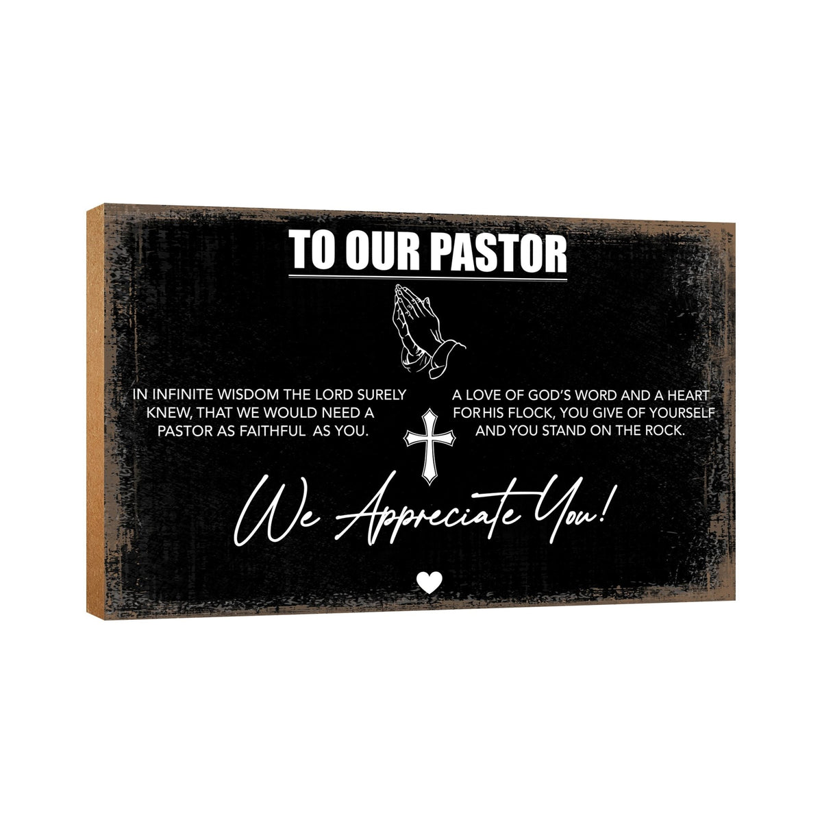Wooden Tabletop and Shelf Décor Gift for Pastor - LifeSong Milestones