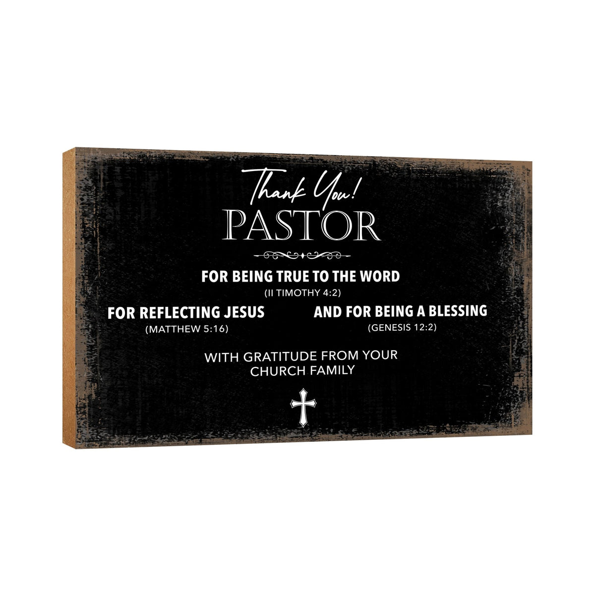Wooden Tabletop and Shelf Décor Gift for Pastor - LifeSong Milestones