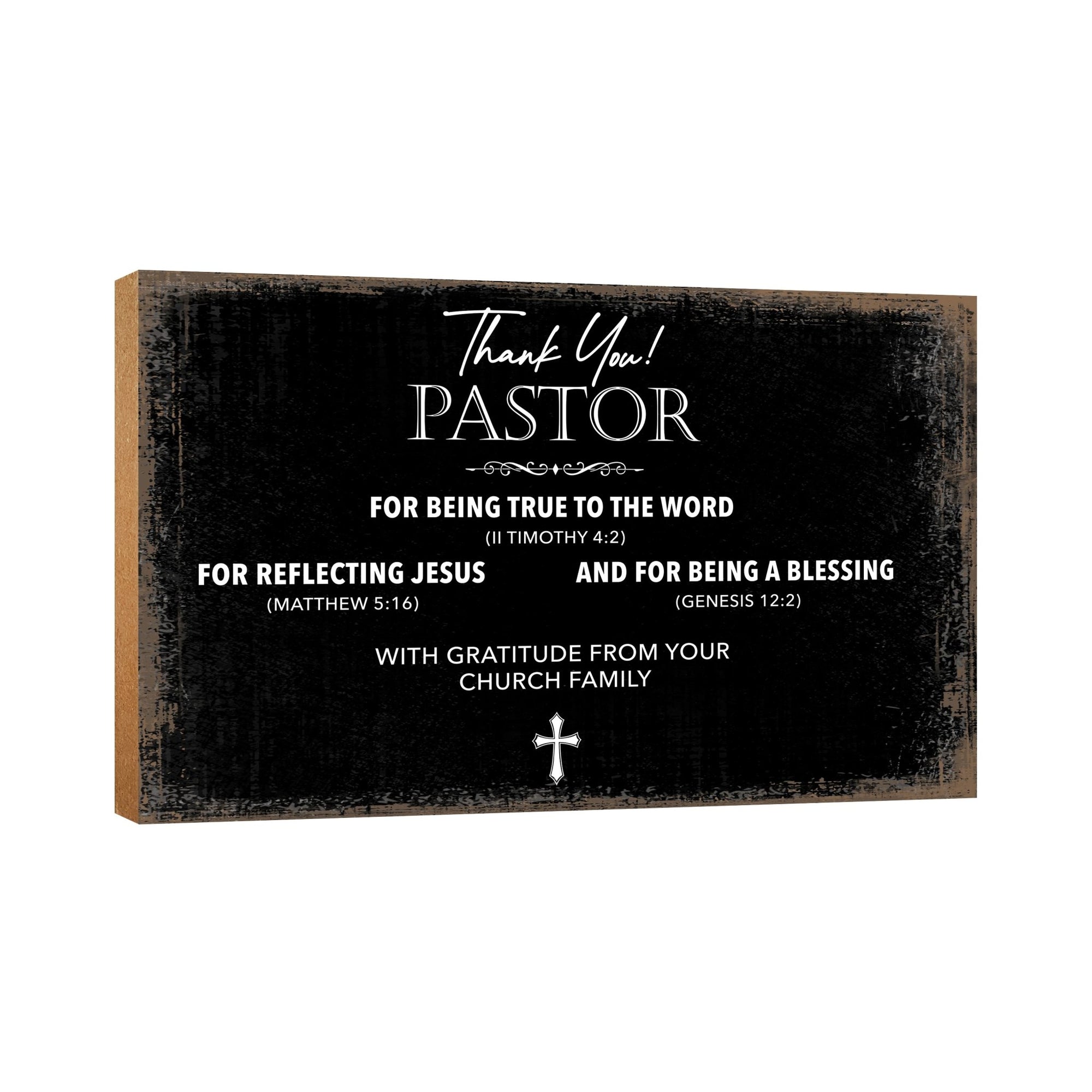 Wooden Tabletop and Shelf Décor Gift for Pastor - LifeSong Milestones