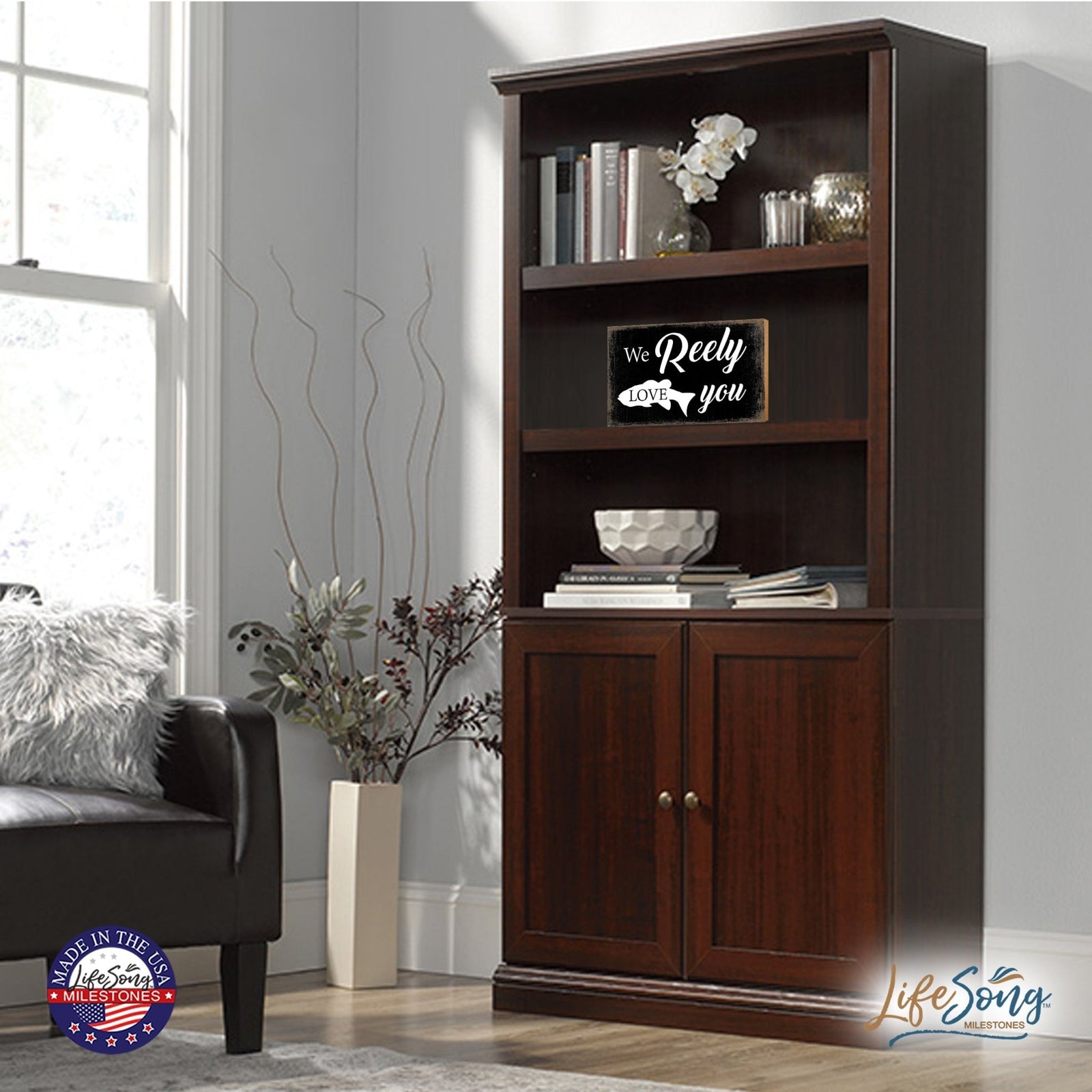 Wooden Tabletop and Unique Shelf Décor Gift for Dad - LifeSong Milestones