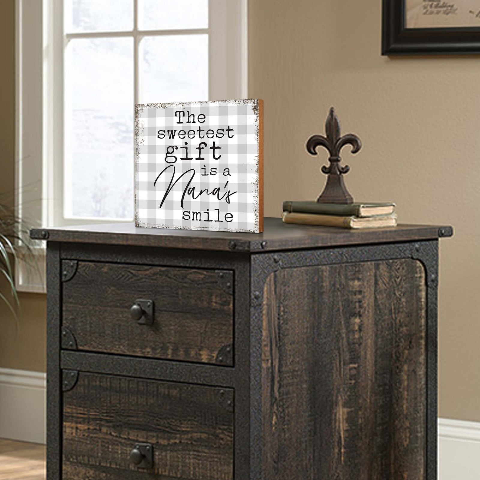 Wooden Unique Shelf Decor and Table Top Signs for Grandmother - The Sweetest Gift - LifeSong Milestones