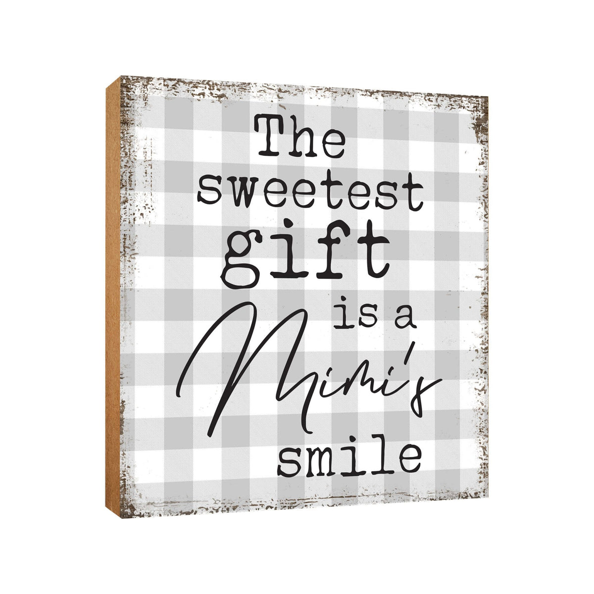 Wooden Unique Shelf Decor and Table Top Signs for Grandmother - The Sweetest Gift - LifeSong Milestones