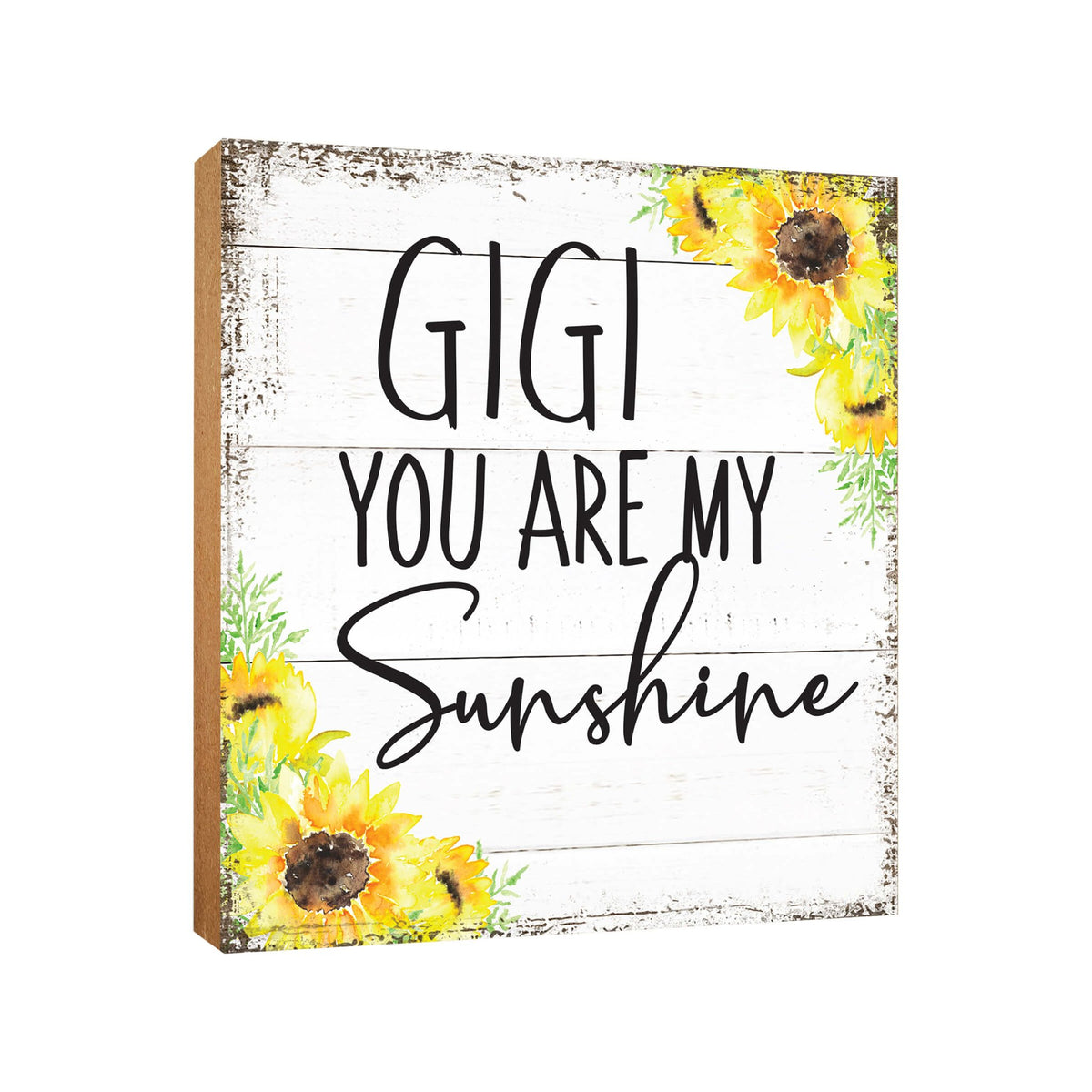 Wooden Unique Shelf Decor and Table Top Signs for Grandmother - You Are My Sunshine - LifeSong Milestones