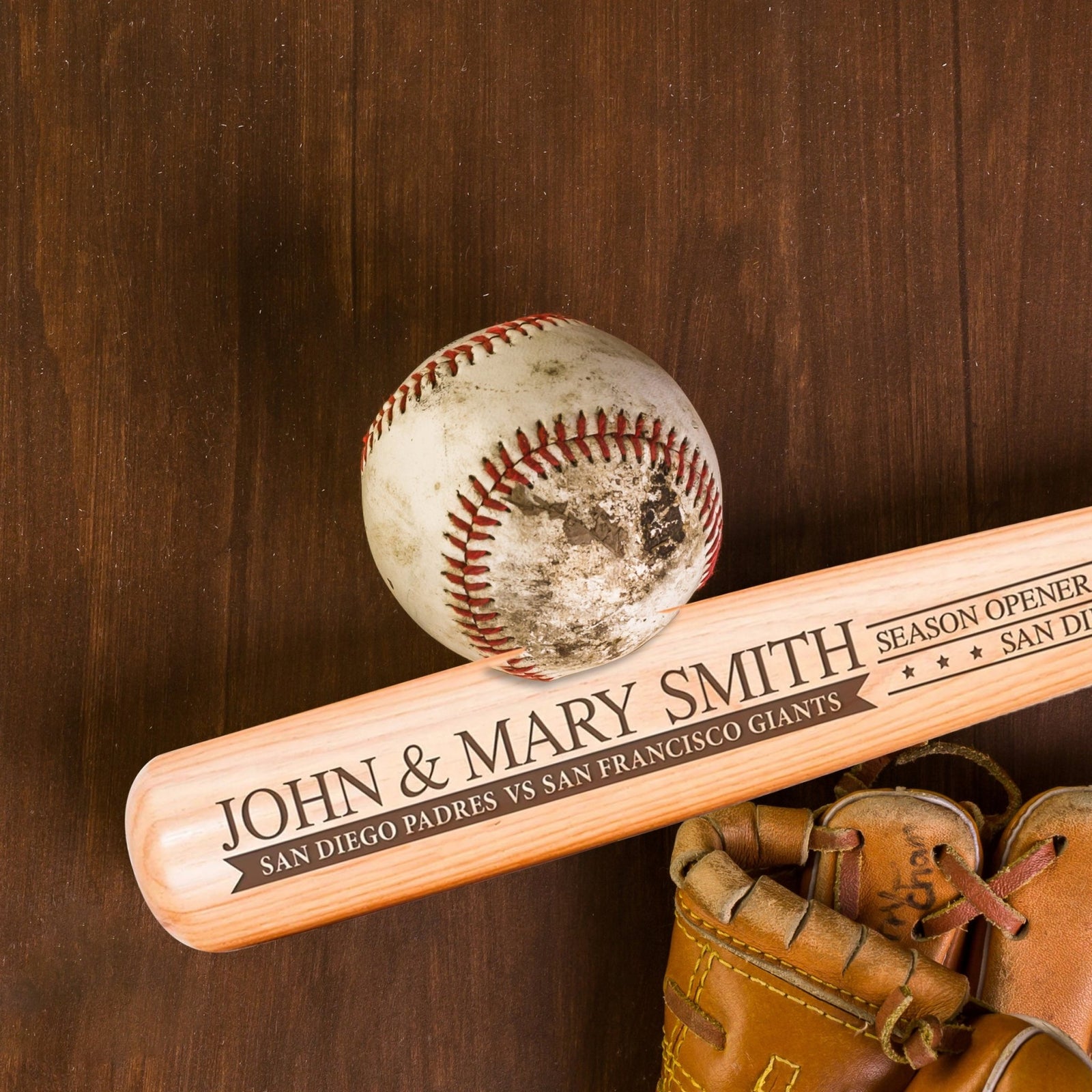 Your Favorite Team Personalized Décor Baseball Bat shelf decor - Season Opener - LifeSong Milestones