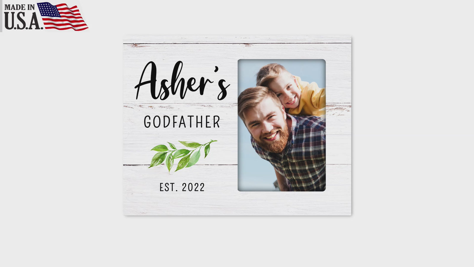 Personalized Godfather Wooden Picture Frame