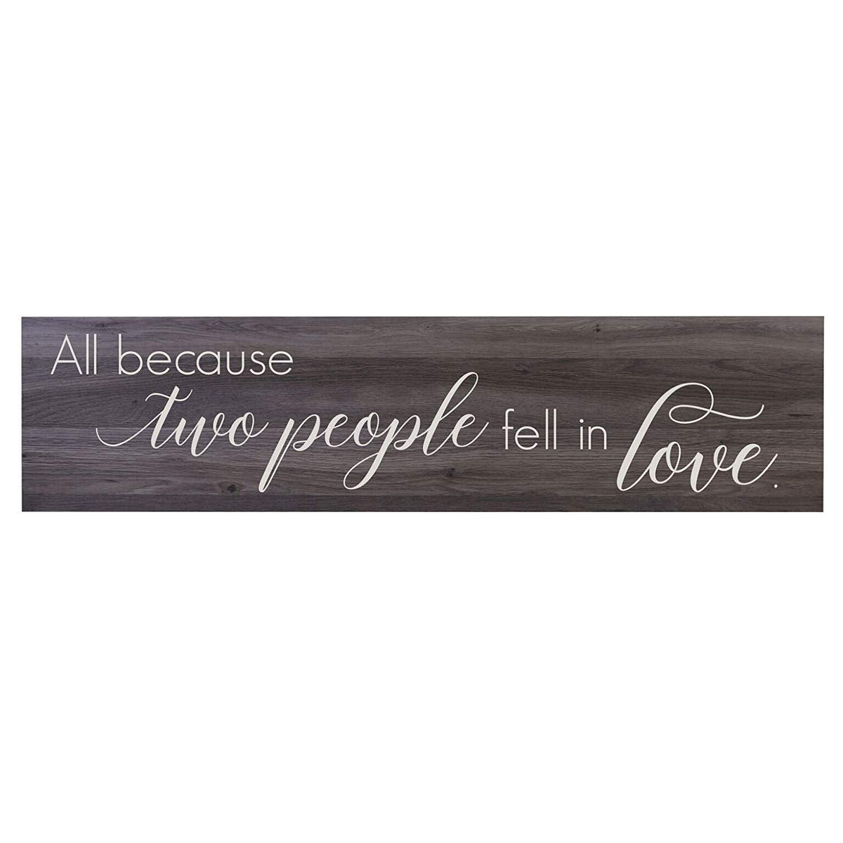 10" x 40" x .0625" Wall Plaque - All Because Two People - LifeSong Milestones