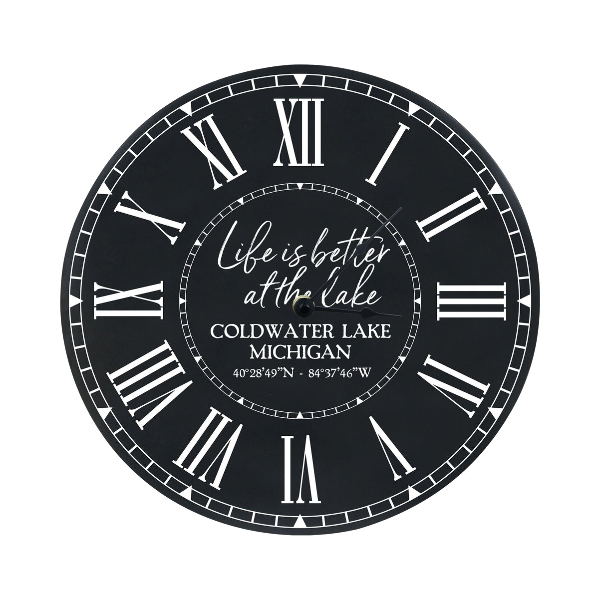 custom wooden 12in family wall clock