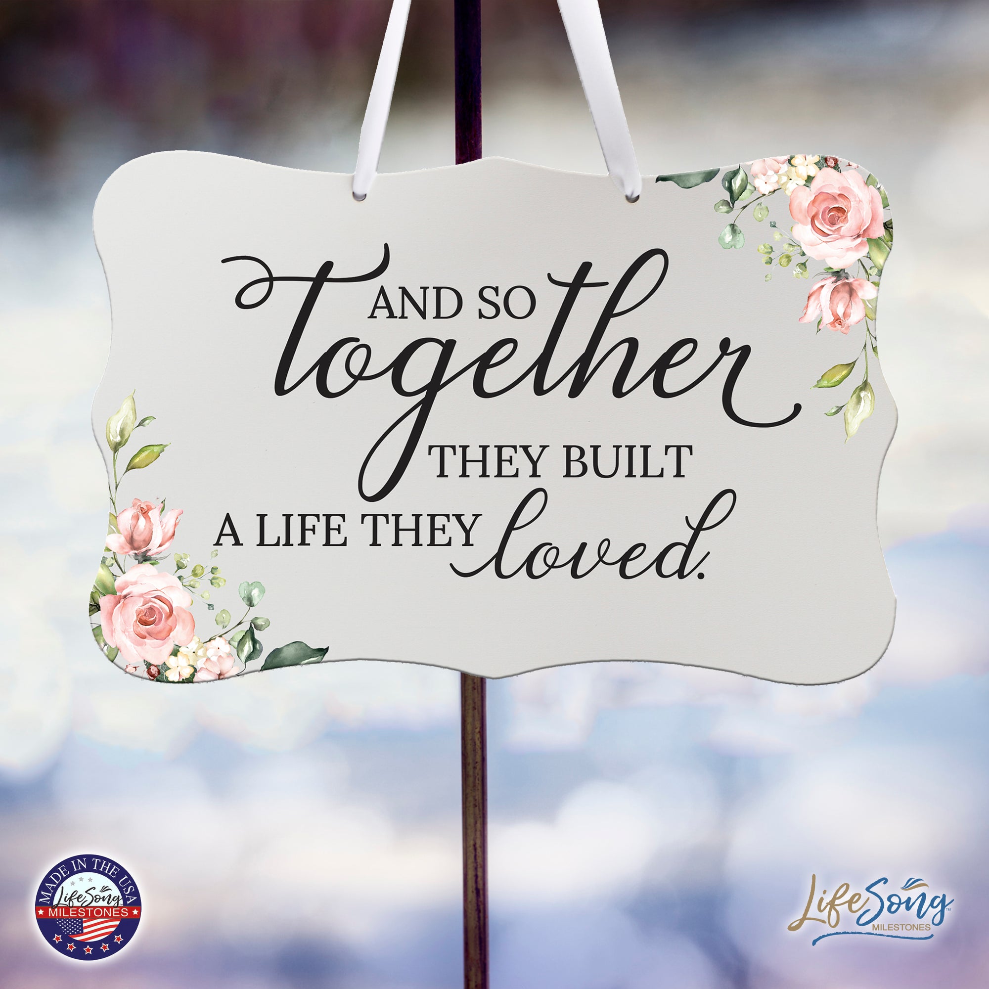 Wedding Wall Hanging Signs For Ceremony And Reception For Couples - And So Together