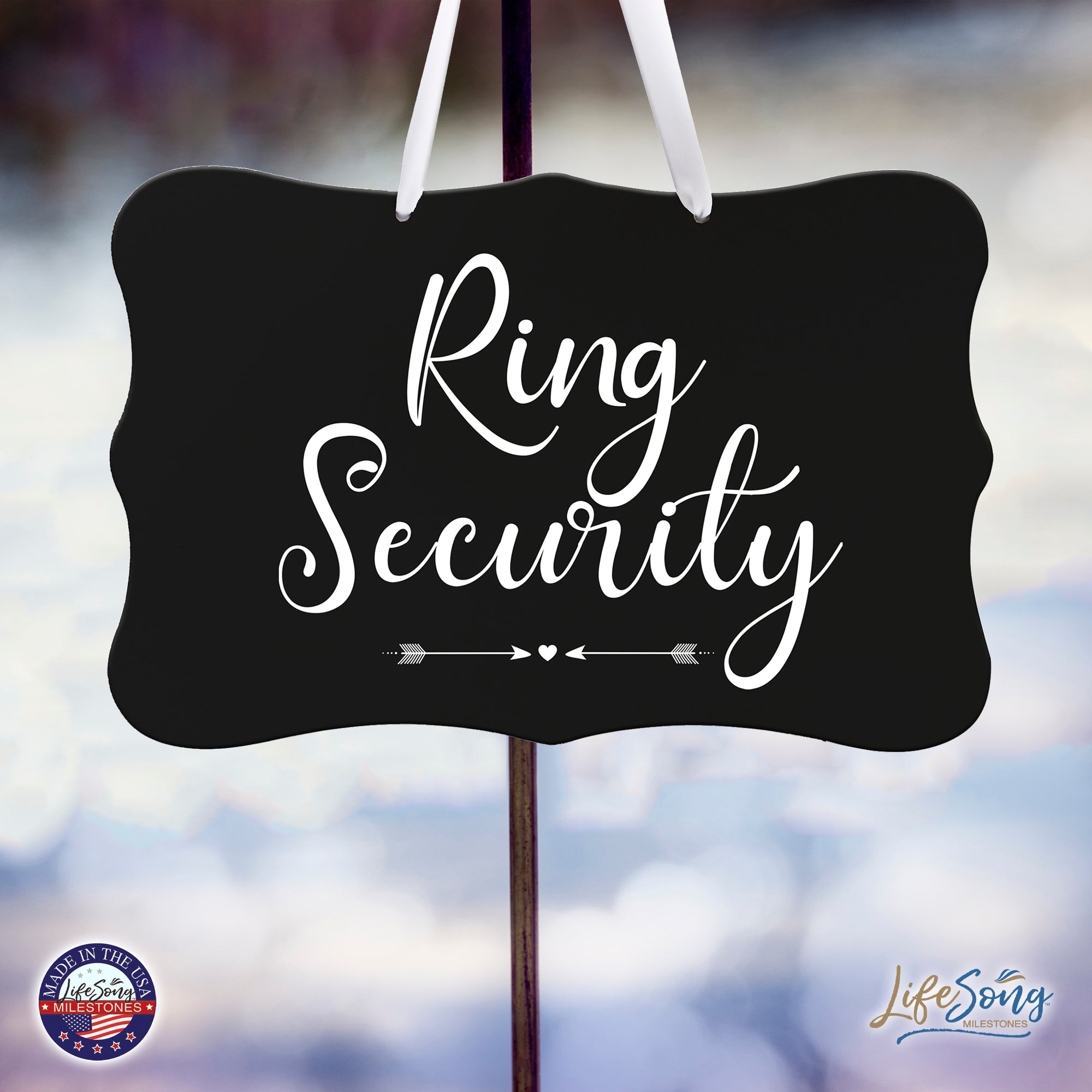 Wedding Wall Hanging Signs For Ceremony And Reception For Couples - Ring Security