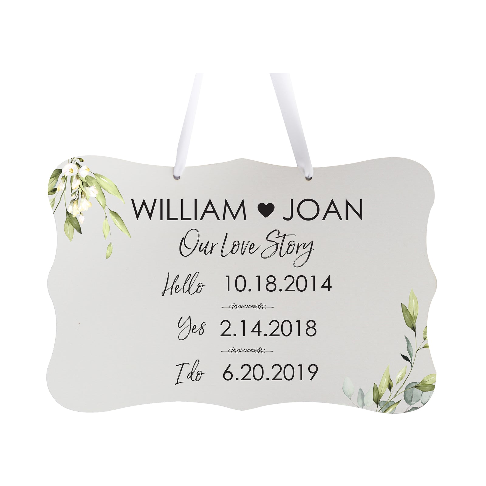 Custom Wedding Wall Hanging Signs For Ceremony And Reception For Couple - Our Love Story