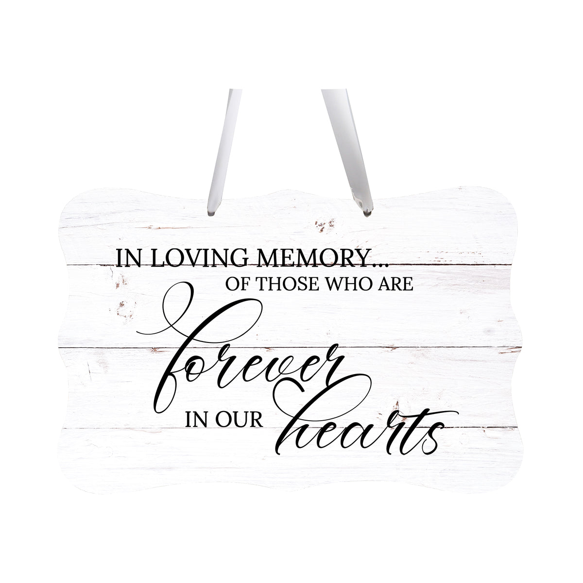 Wooden Memorial Wall Sign Hanging Decor 8x12 for Loss of Loved One - In Loving Memory - LifeSong Milestones