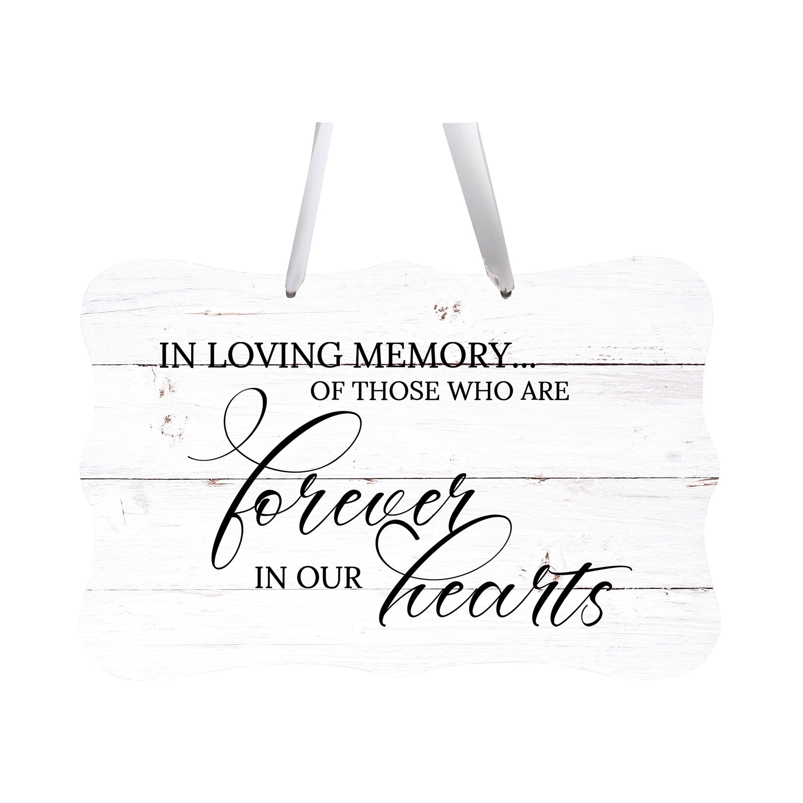 Wooden Memorial Wall Sign Hanging Decor 8x12 for Loss of Loved One - In Loving Memory - LifeSong Milestones
