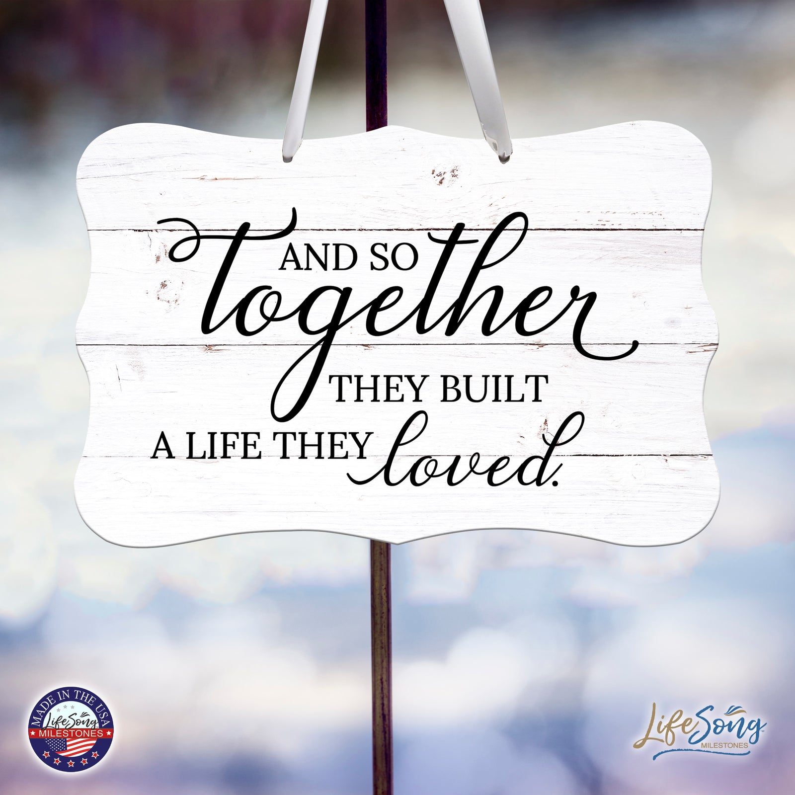 Wedding Wall Hanging Signs For Ceremony And Reception For Couples - And So Together - LifeSong Milestones