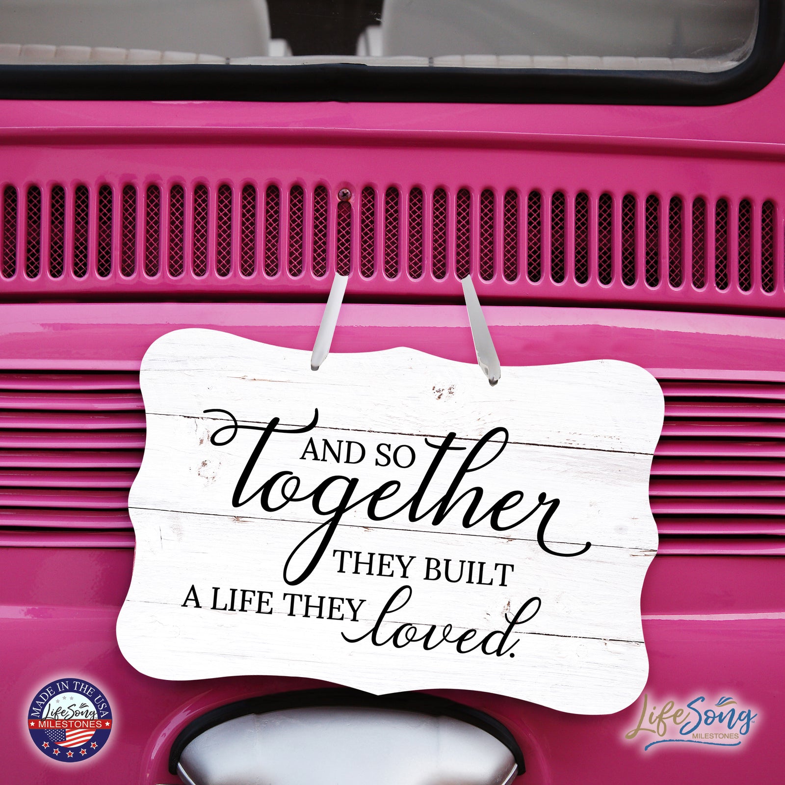 Wedding Wall Hanging Signs For Ceremony And Reception For Couples - And So Together - LifeSong Milestones