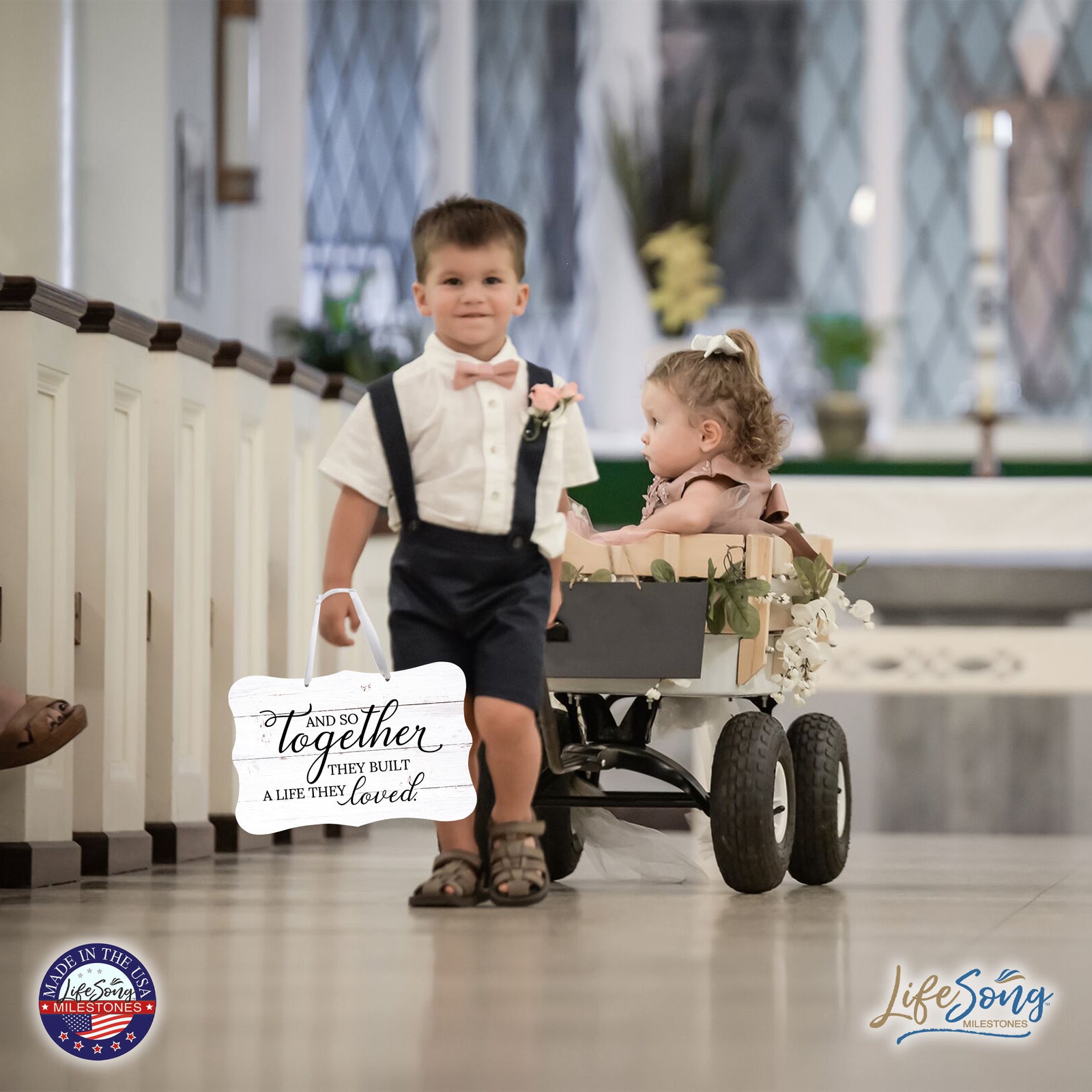 Wedding Wall Hanging Signs For Ceremony And Reception For Couples - And So Together - LifeSong Milestones