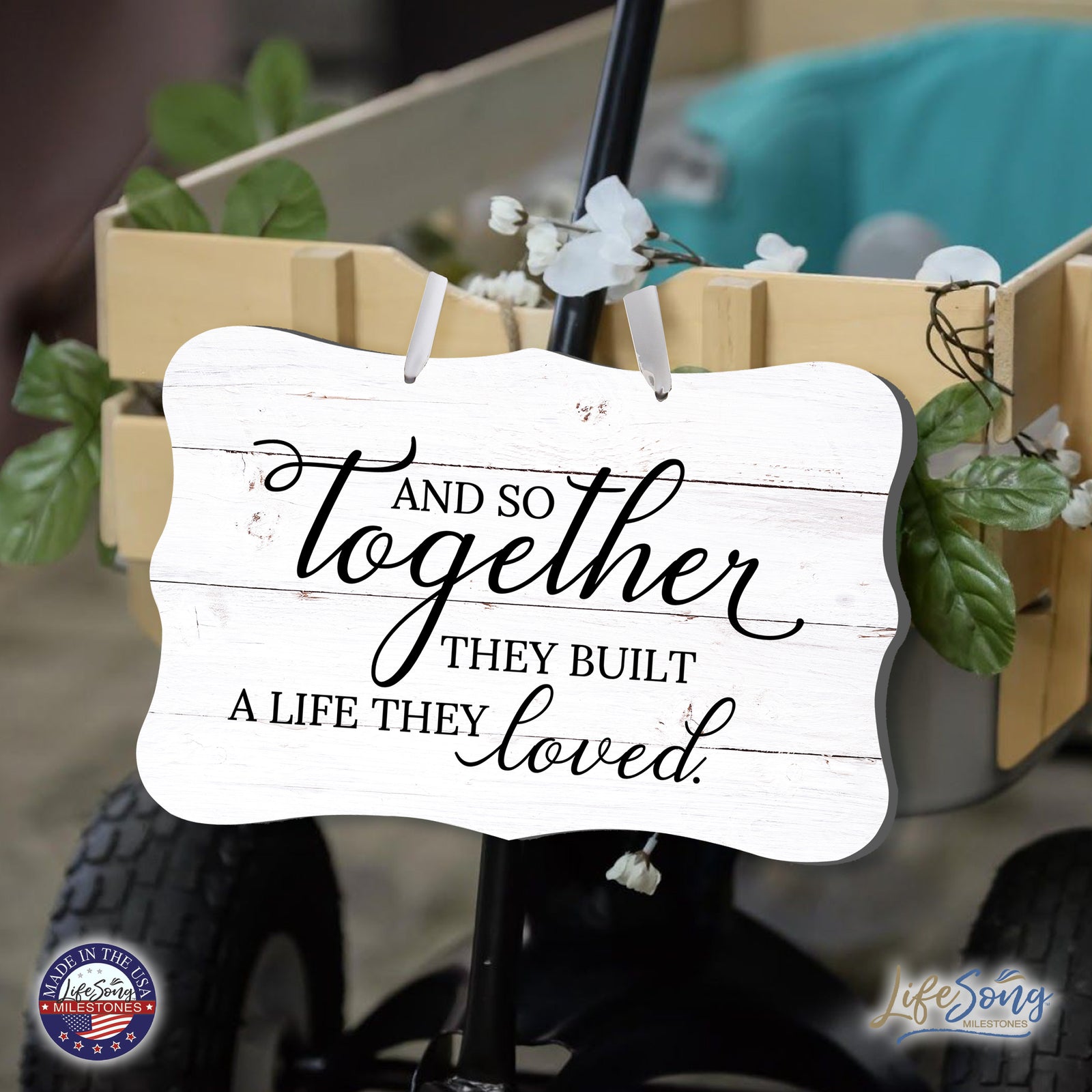 Wedding Wall Hanging Signs For Ceremony And Reception For Couples - And So Together - LifeSong Milestones