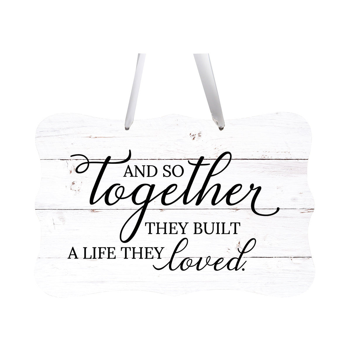 Wedding Wall Hanging Signs For Ceremony And Reception For Couples - And So Together - LifeSong Milestones
