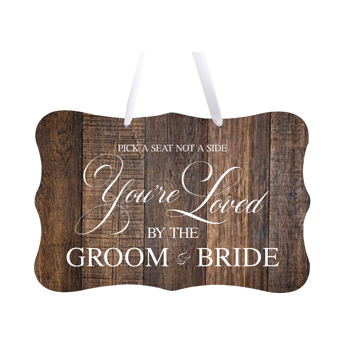 Wedding Wall Art: Choose A Seat Not A Side (Wood Frame Ready To Hang) -  Sense for Decor