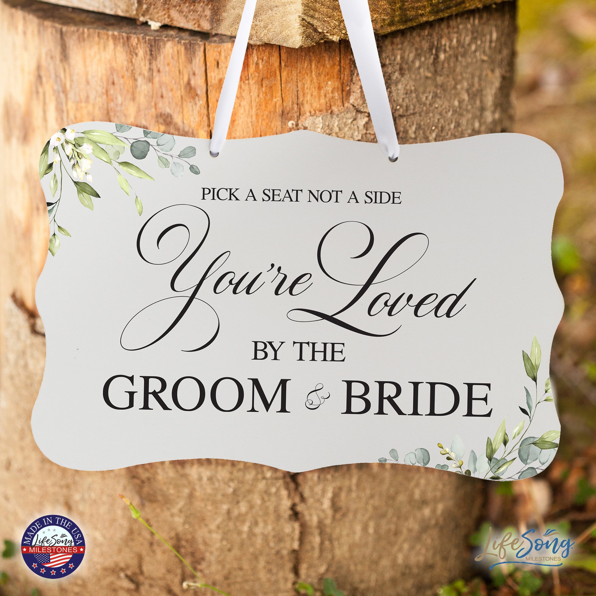 Wedding Wall Hanging Signs For Ceremony And Reception For Couples - Pick A Seat