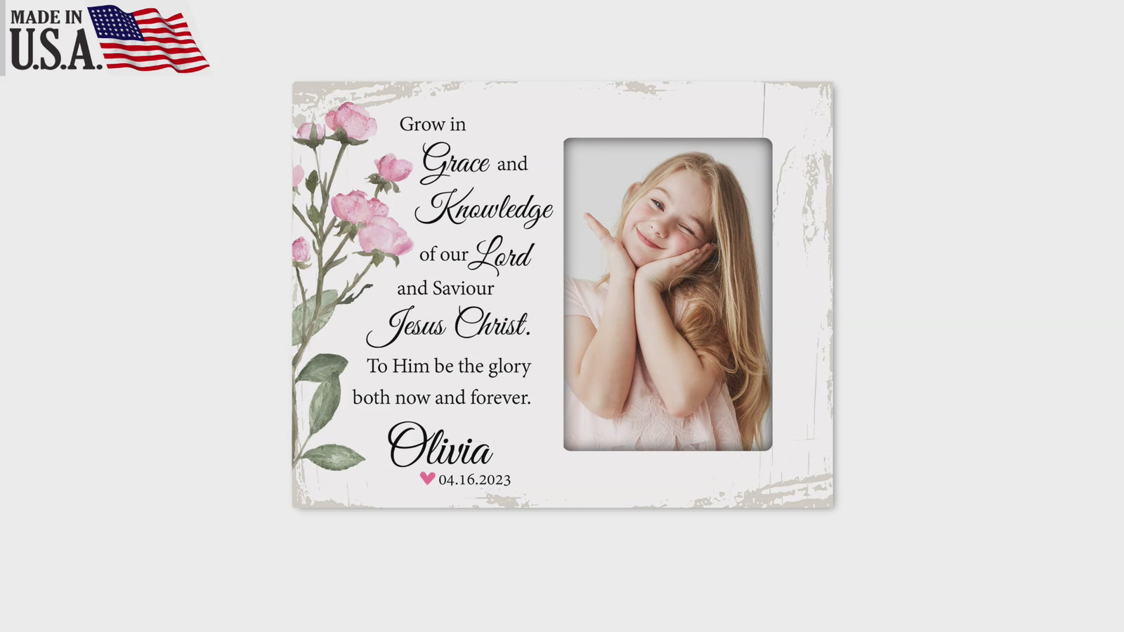 Personalized Confirmation Photo Frame - Trust In The Lord