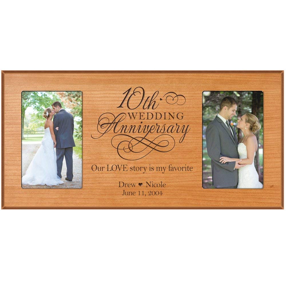 Lifesong Milestones Personalized 10th Wedding Anniversary Photo Frame Gift Ideas for Couples