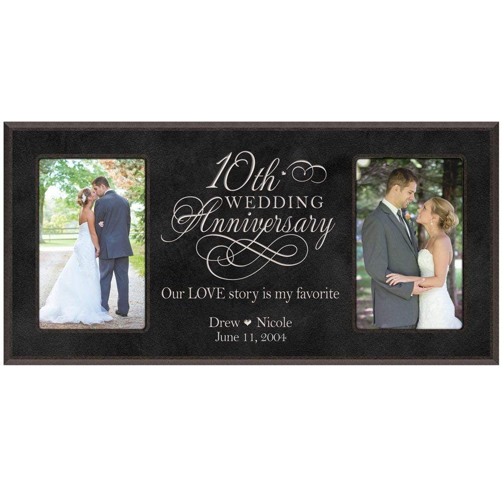 10th Anniversary Picture Frame For Couple Personalized Wedding Gift - LifeSong Milestones