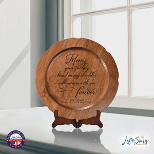 12" Personalized Memorial Wooden Plate - Mom Forever - LifeSong Milestones