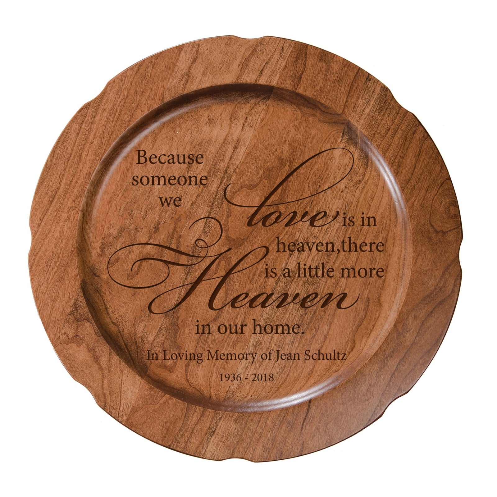 12" Personalized Memorial Wooden Plate - Someone We Love - LifeSong Milestones