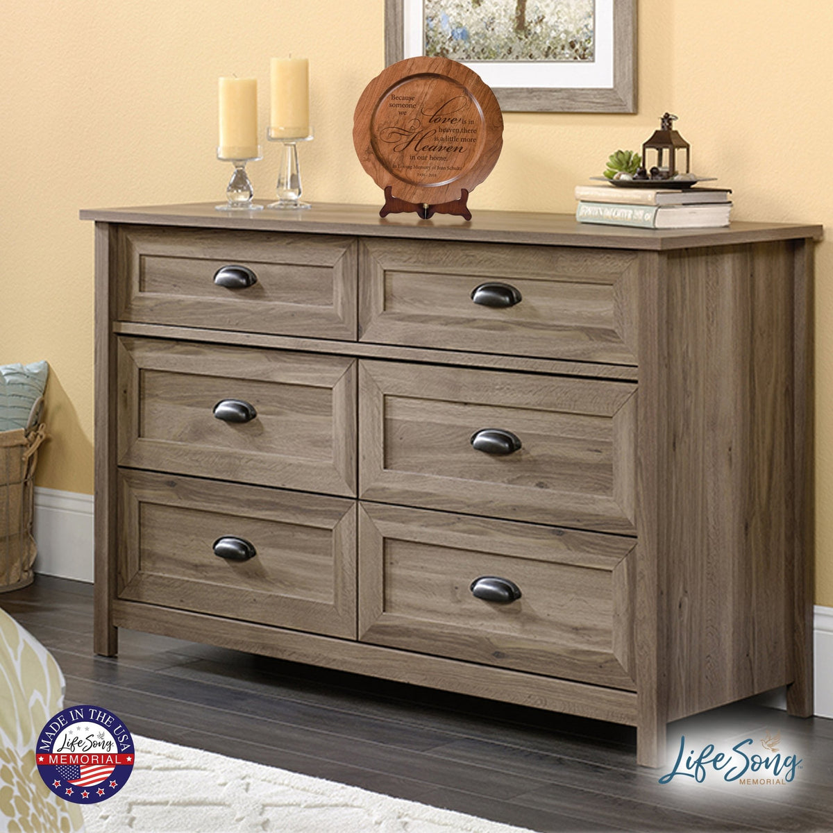 12" Personalized Memorial Wooden Plate - Someone We Love - LifeSong Milestones