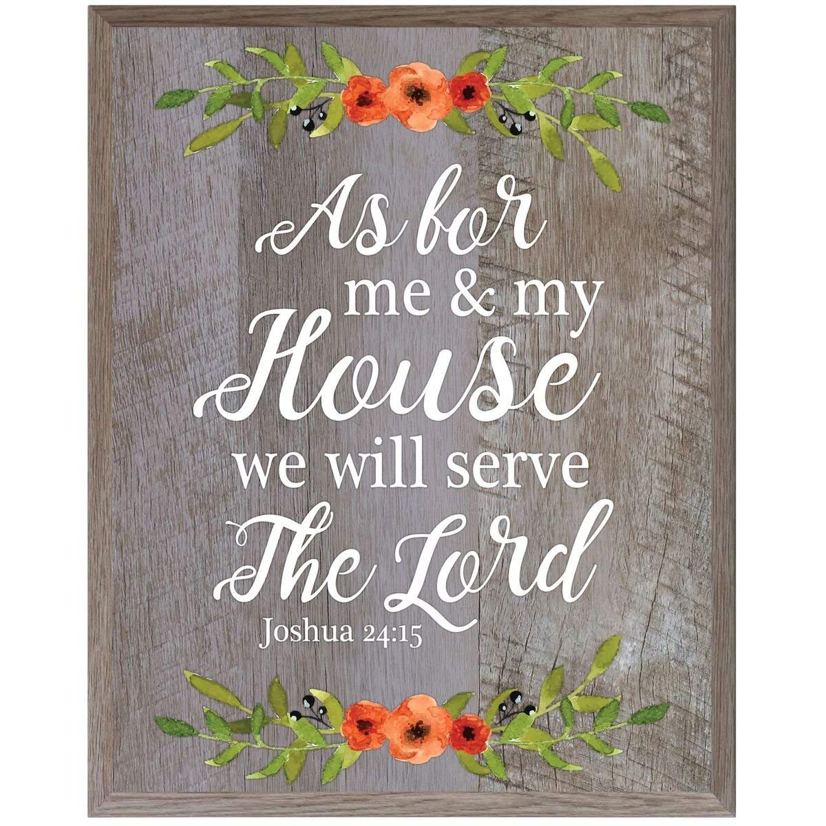 12 x 15 Wall Plaque Decor - As For Me And My House - LifeSong Milestones