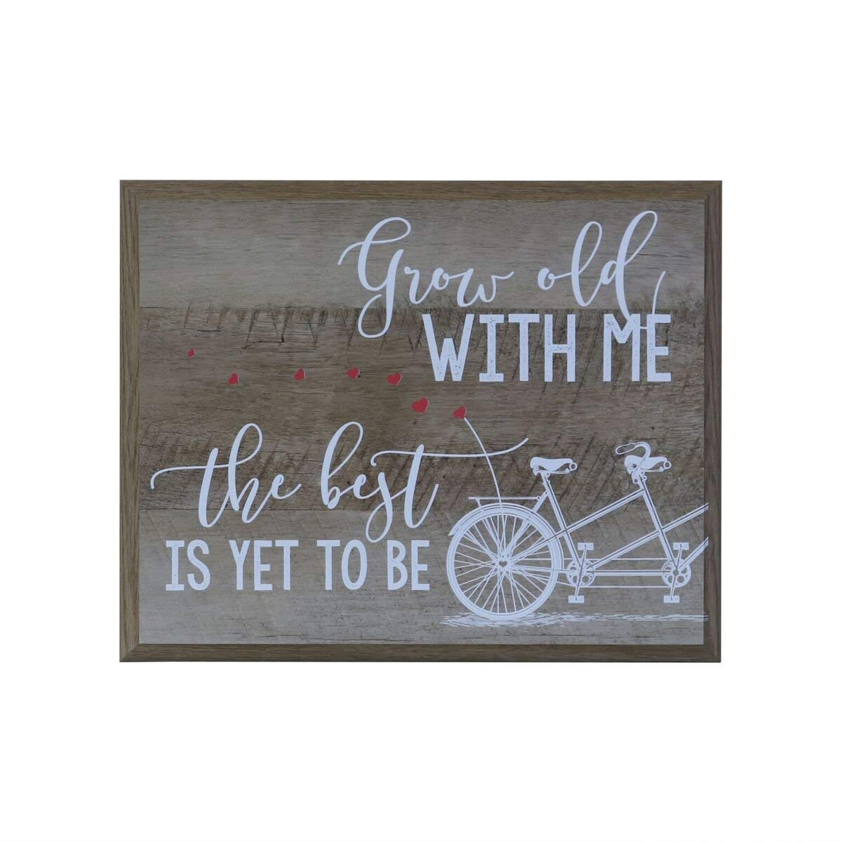 12 x 15 Wall Plaque Decor - Grow Old With Me - LifeSong Milestones