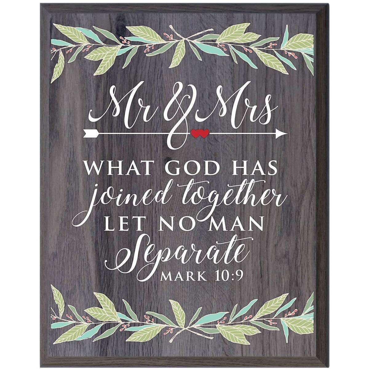 12 x 15 Wall Plaque Decor - Mr & Mrs - LifeSong Milestones