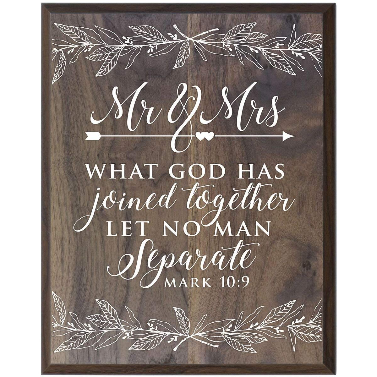 12" x 15" x .75" Wall Plaque Decor - What God Has Joined - LifeSong Milestones