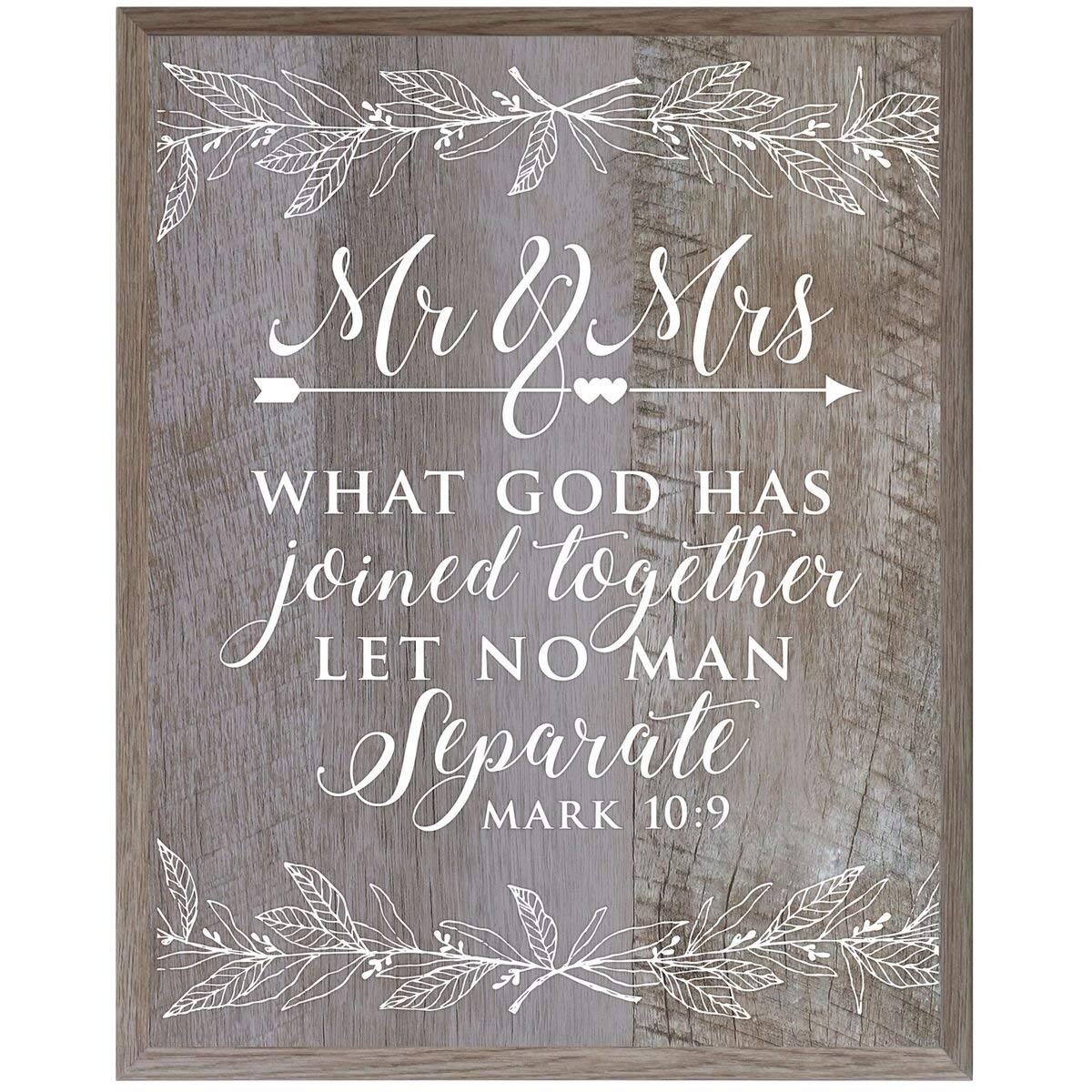 12&quot; x 15&quot; x .75&quot; Wall Plaque Decor - What God Has Joined - LifeSong Milestones