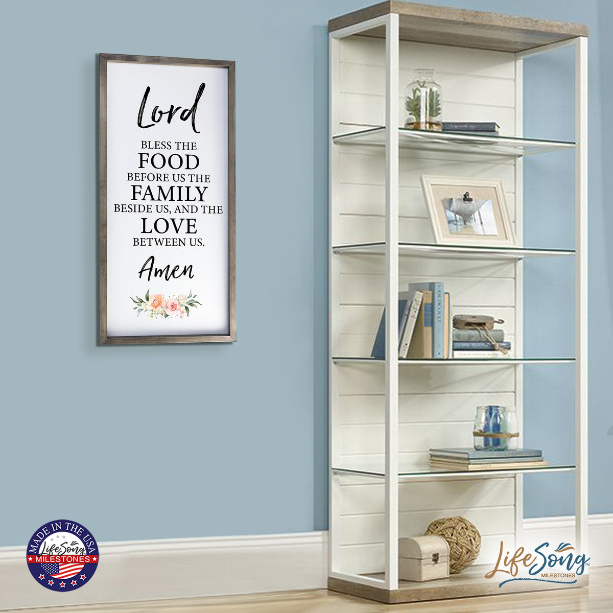 LifeSong Milestones Non-Personalized Home Inspirational Framed Shadow Box  Gift for Parents, Couples Christian Wall Decor for Husband, Wife Housewarming Gift Table and Shelf Sitters 18x36