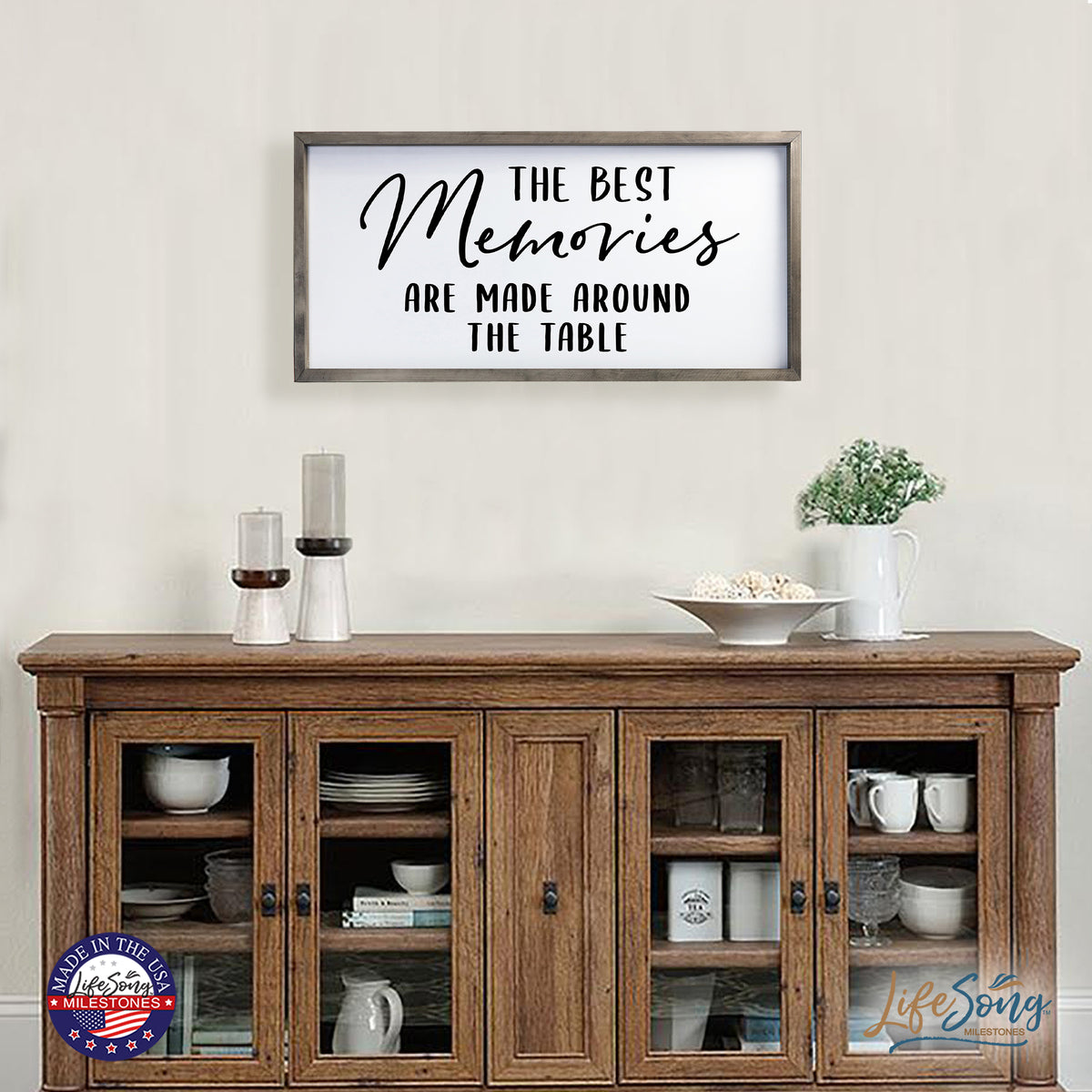 LifeSong Milestones Non-Personalized Home Inspirational Framed Shadow Box  Gift for Parents, Couples Christian Wall Decor for Husband, Wife Housewarming Gift Table and Shelf Sitters 18x36