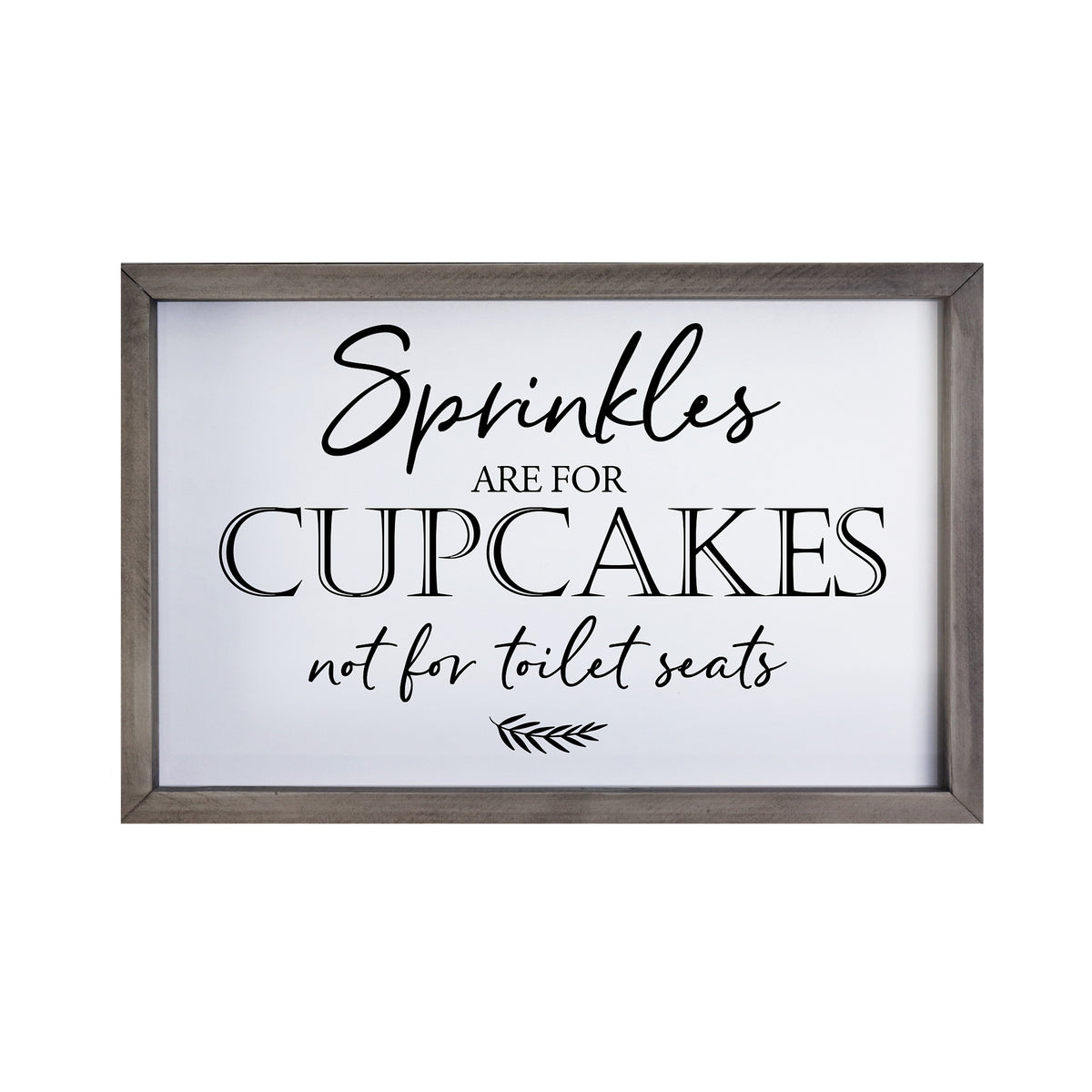LifeSong Milestones Funny Bathroom Decor Framed Shadow Box (Sprinkles Are For Cupcakes) Gift for Parents, Couples Christian Bathroom Wall Decor for Husband, Wife Bathroom Decor Gift Table and Bath Shelf Sitters 7x10.