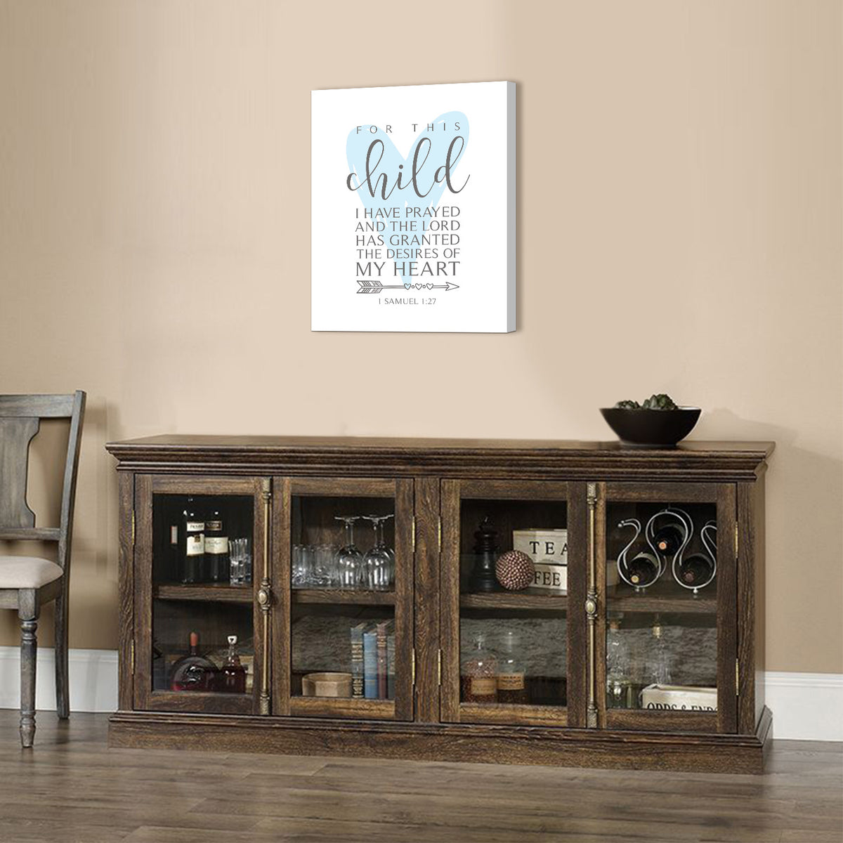 Family Canvas Wall Art Framed Modern Wall Decor Decorative Accents For Wall Ready to Hang for Home Living Room Bedroom Entryway Size 12”x16”