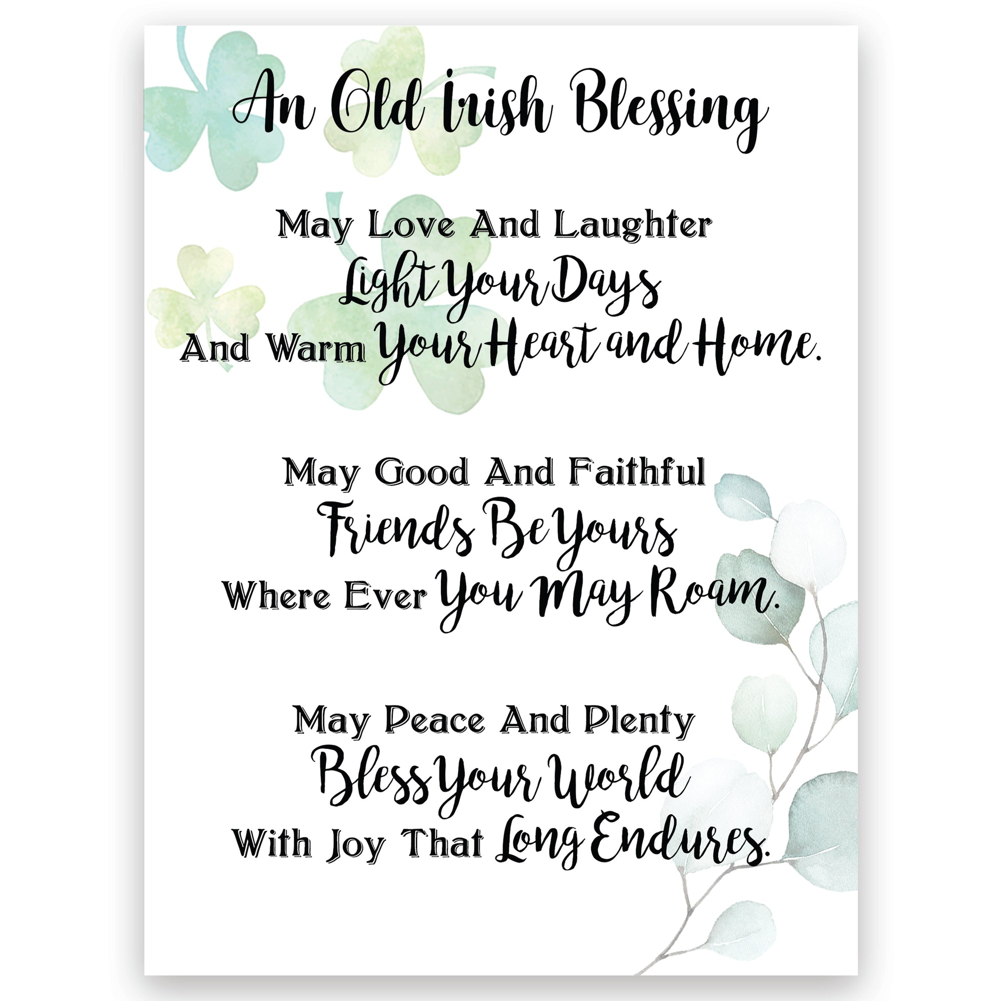 St. Patrick’s Day Irish Everyday Wooden Wall Plaque 6x8 - An Old Irish Blessing