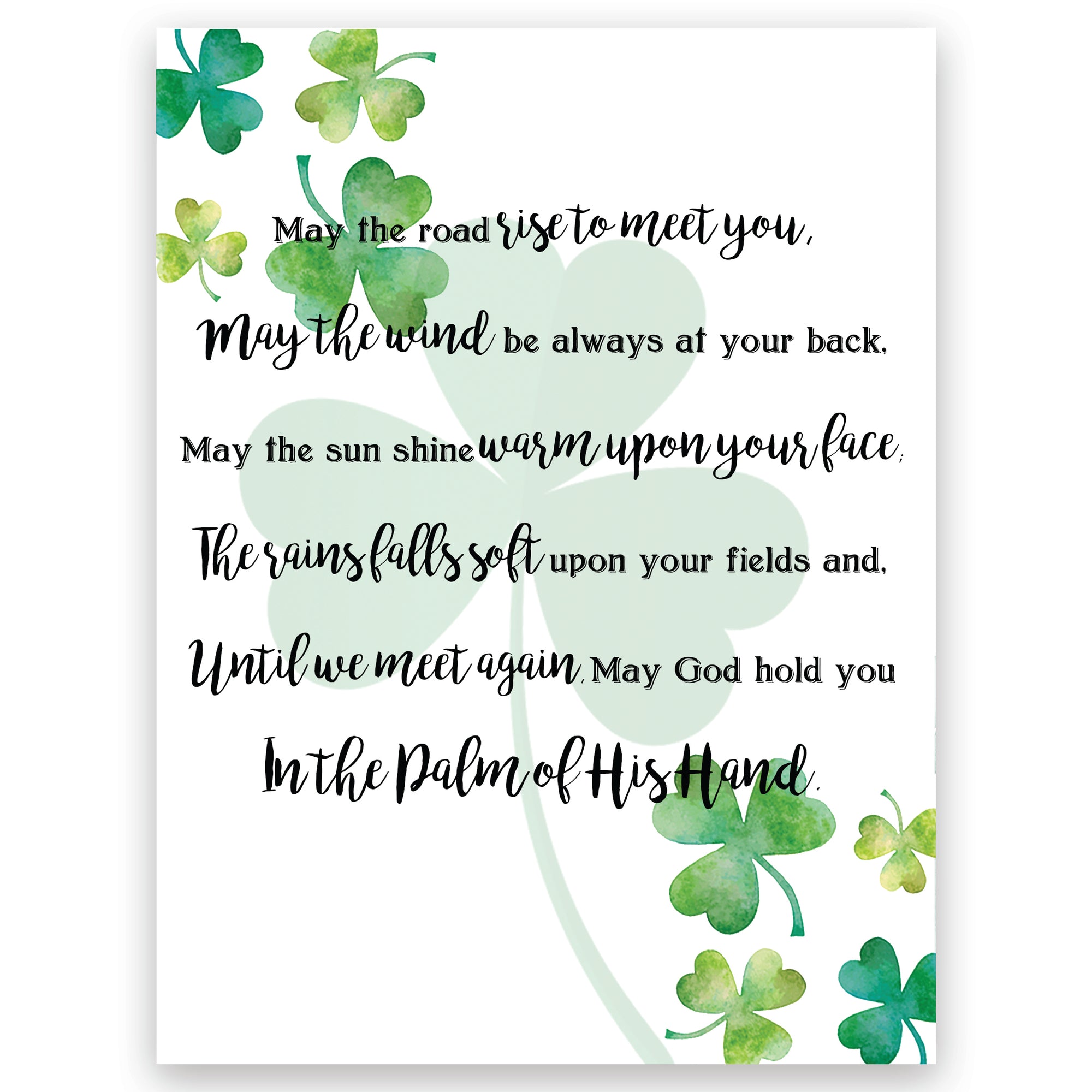 St. Patrick’s Day Irish Everyday Wooden Wall Plaque 6x8 - May The Road Rise