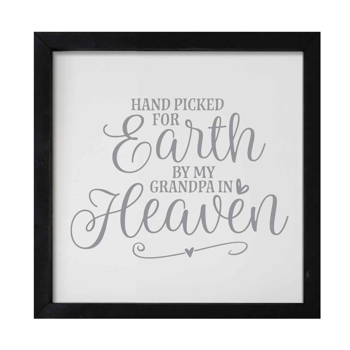 LifeSong Milestones Inspiring Modern Framed Shadow Box 7x7in - Hand Picked For Earth By My Grandpa. Wall Decor Decorative Accents For Walls Ready to Hang for Home Living Room, Bedroom, Kitchen, Dining Room, and Entryways Decorations.