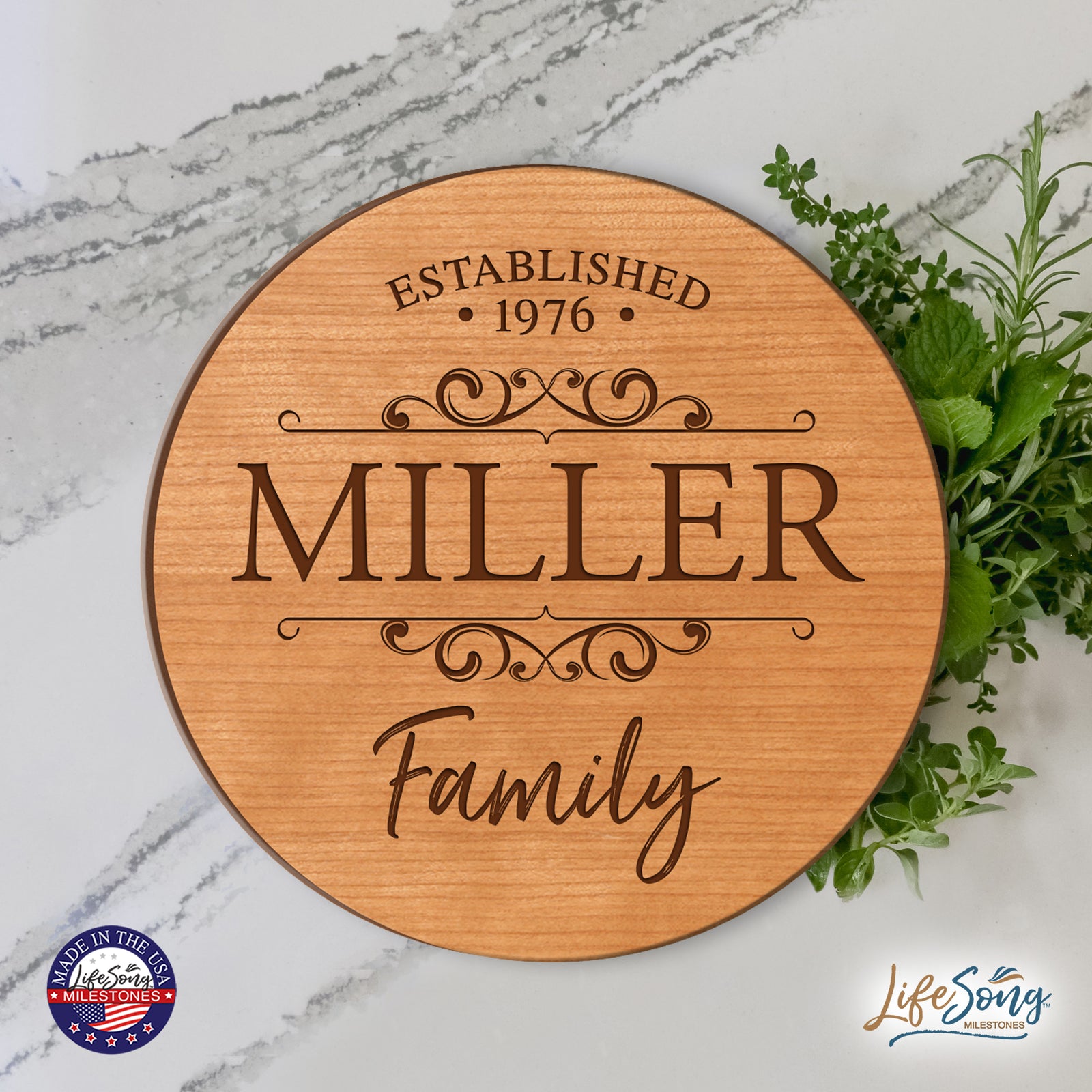 Personalized Monogram Lazy Susan Home Décor - LifeSong Milestones